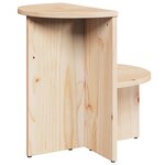 vidaXL Table d'appoint Naturel 50 x 40 x 50 cm Bois massif en pin