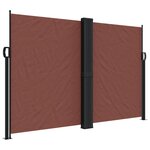 vidaXL Auvent latéral rétractable marron 160x600 cm