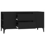 vidaXL Meuble TV Noir 102x44 5x50 cm Bois d'ingénierie