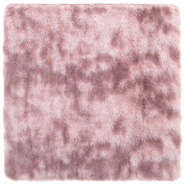 vidaXL Tapis Shaggy à poils longs NAVARRA rose poudré 160x160 cm