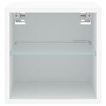 vidaXL Meuble TV mural avec lumières LED blanc 30x28 5x30 cm