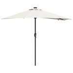 vidaXL Parasol de jardin Sable 294 x 150 x 223 cm Polyester et Acier
