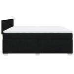 vidaXL Sommier à lattes de lit avec matelas Noir 200x200 cm Tissu
