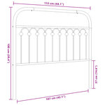 vidaXL Tête de lit métal blanc 100 cm