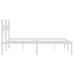 vidaXL Cadre de lit métal sans matelas et tête de lit blanc 120x190 cm