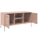 vidaXL Meuble TV rose 100 5x39x50 5 cm acier