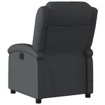 vidaXL Fauteuil de massage inclinable noir cuir véritable