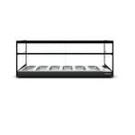 Vitrine chaude bain-marie bacs gn 1/3 série logic - 840 à 1190 mm - sayl - 1 étagère - acier inoxydable1190 mm 840x395x360mm