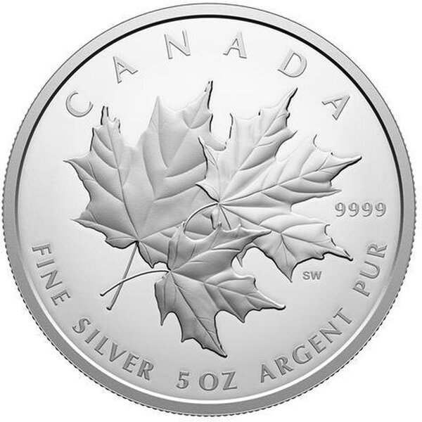 Pièce de monnaie en Argent 50 Dollars g 157.6 Millésime 2025 TRIPLE MAPLE