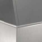 vidaXL Porte-plante sur pilier de jardin avec un bol de 40x40x100 cm en inox.