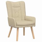 vidaXL Fauteuil relaxant Crème 63 x 67 x 94 cm tissu