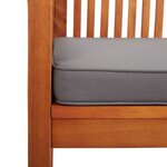 vidaXL Banc de jardin 2 places avec coussin 120cm Bois d'acacia massif
