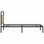 vidaXL Cadre de lit sans matelas 100x190 cm chêne sonoma