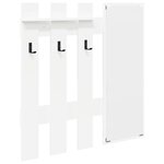 vidaXL Porte-manteau mural Blanc 100 x 10 x 100 cm Bois d'ingénierie