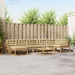 vidaXL Ensemble de canapés d'extérieur 8 Pièces Blanc et Beige