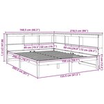 vidaXL Lit bibliothèque sans matelas blanc 150x200 cm bois pin massif