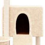 vidaXL Arbre à chat avec griffoirs en sisal Crème 96 cm