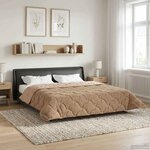 vidaXL Duvet d'été simple Matelassé Taupe 200 x 220 cm
