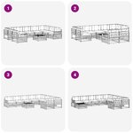vidaXL Ensemble de canapés d'extérieur 10 pc Blanc et anthracite