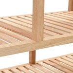 vidaXL Étagère de salle de bain Bois de noyer massif 100x40x65 cm