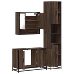 vidaXL Ensemble de meubles de salle de bain 3 Pièces Chêne marron