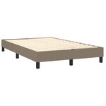 vidaXL Sommier à lattes de lit avec matelas Taupe 120x200 cm Tissu