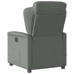 vidaXL Fauteuil inclinable de massage électrique gris foncé tissu