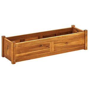 vidaXL Lit surélevé de jardin Bois d'acacia 100x30x25 cm