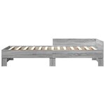 vidaXL Cadre de lit avec tête de lit Sonoma gris 80 x 200 cm