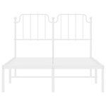 vidaXL Cadre de lit métal sans matelas et tête de lit blanc 120x200 cm