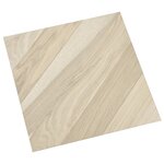 vidaXL Dalles de plancher autoadhésives 55 Pièces PVC 5 11 m² beige rayé