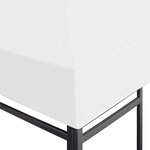 vidaXL Toile de toit de belvédère 270 g/m² 4x3 m Blanc