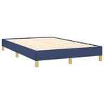 vidaXL Cadre de lit sans matelas bleu 120x190 cm tissu