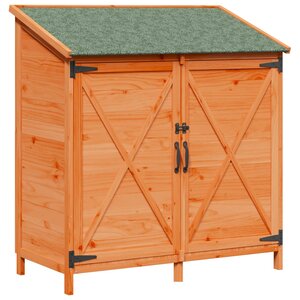 vidaXL Abri de jardin Marron 106 x 56 x 113 5 cm Bois d'ingénierie