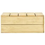 vidaXL Salon de jardin 3 Pièces avec coussins bois de pin imprégné
