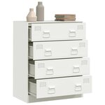 vidaXL Buffet blanc 67x39x83 cm acier