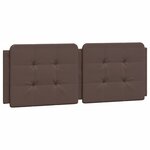 vidaXL Coussin de tête de lit Zadar marron 140 cm similicuir