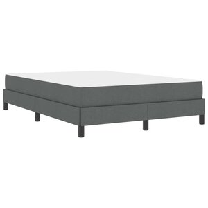 vidaXL Lit à ressorts avec matelas Gris foncé 160 x 200 cm tissu