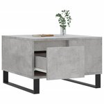 vidaXL Table basse gris béton 55x55x36 5 cm bois d'ingénierie