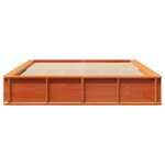 vidaXL Cadre de lit Brun cire 160 x 200 cm Pin massif