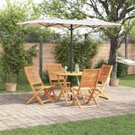 vidaXL Ensemble de salle à manger pour jardin 5 Pièces Marron