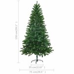 vidaXL Arbre de Noël artificiel pré-éclairé et boules 150 cm Vert