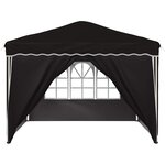 vidaXL Tente de fête pop-up 288 x 288 x 245 cm Noir Tissu Oxford