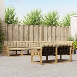 vidaXL Ensemble de canapés d'extérieur 8 Pièces Blanc et Beige