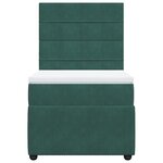 vidaXL Sommier à lattes de lit et matelas Vert foncé 80x200 cm Velours