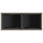 vidaXL Jardinières avec 2 pots 2 Pièces gris 72x30x32 cm résine tressée