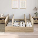 vidaXL Cadre de lit Chêne sonoma 200 x 160 x 31 5 cm Bois d'ingénierie