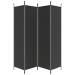 vidaXL Cloison de séparation 4 panneaux Noir 200x200 cm Tissu