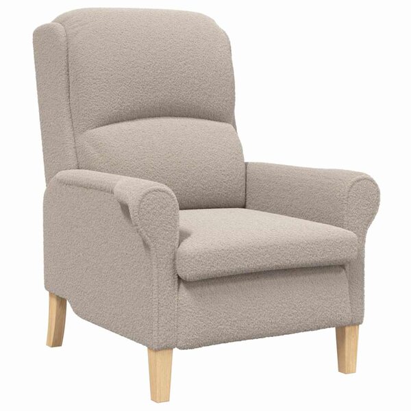vidaXL fauteuil Gris clair 76 x 94 x 102 cm Tissu en Sherpa doux