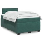 vidaXL Sommier à lattes de lit avec matelas vert foncé 120x190 cm